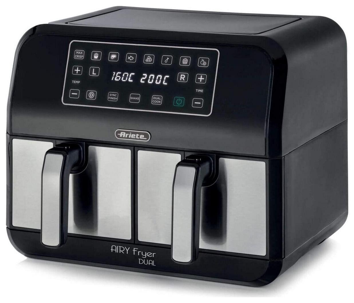 Beztłuszczowa Ariete 4625/00 Air Fryer Dual czarno-srebrny