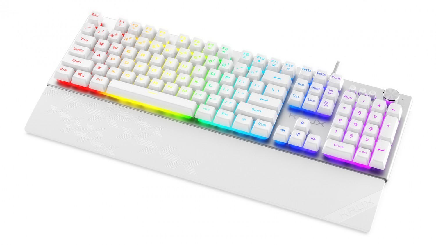 KRUX Frost Silver-White RGB Gaming Keyboard