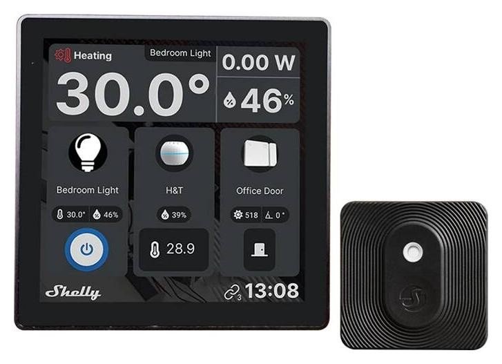 Shelly Wall Display WiFi/BLU (czarny) + BLU H&T (czarny)