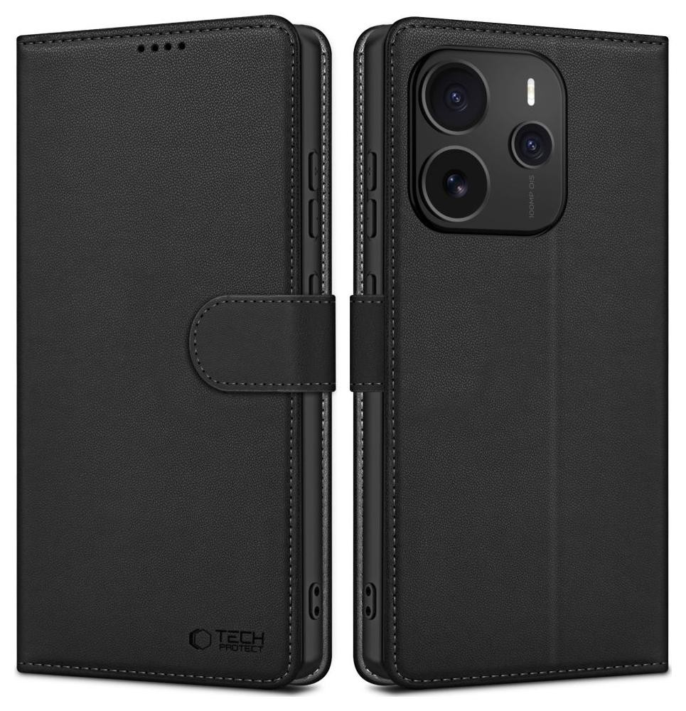 Etui z klapką Tech-Protect Wallet Xiaomi Redmi Note 14 5G / Poco M7 PRO 5G matte black
