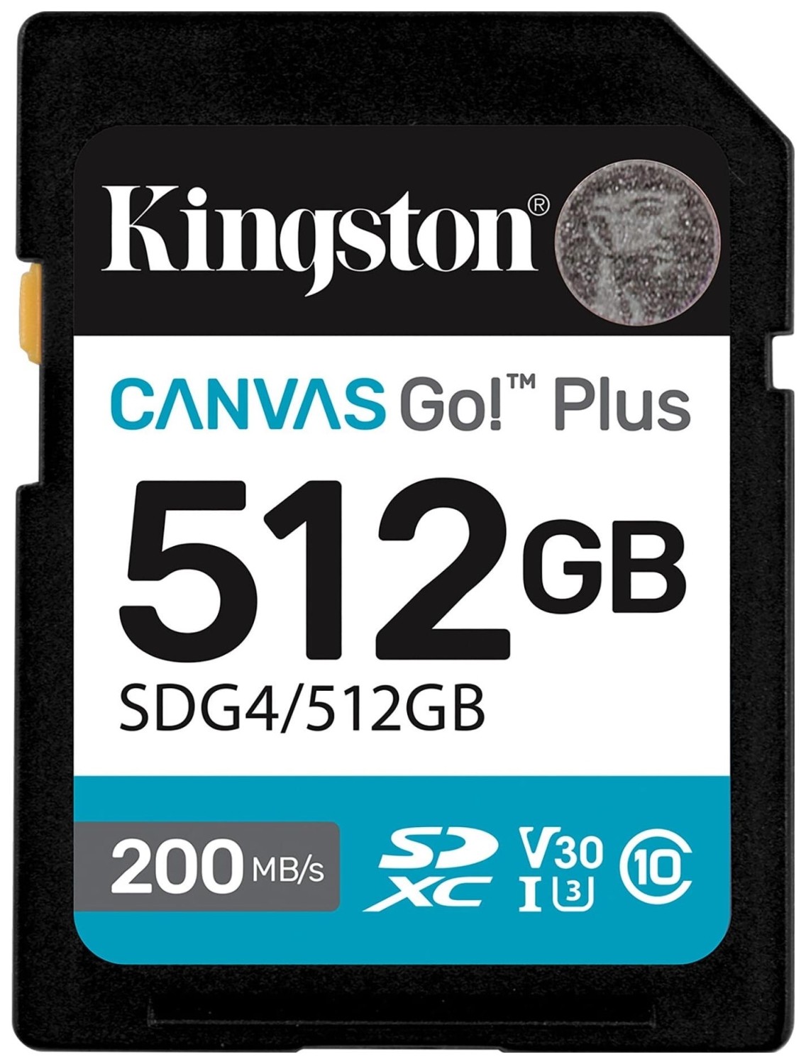 Kingston SDXC Canvas Go Plus Gen4 512GB C10 UHS-I U3 V30