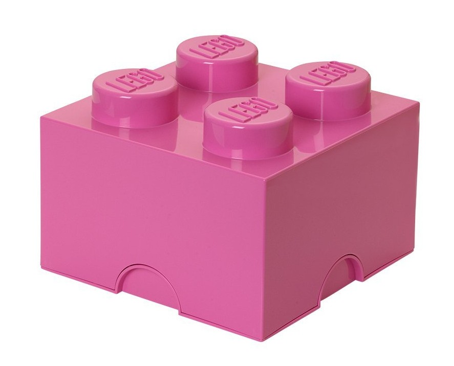Pudełko na klocki Lego Storage Brick 4 różowy