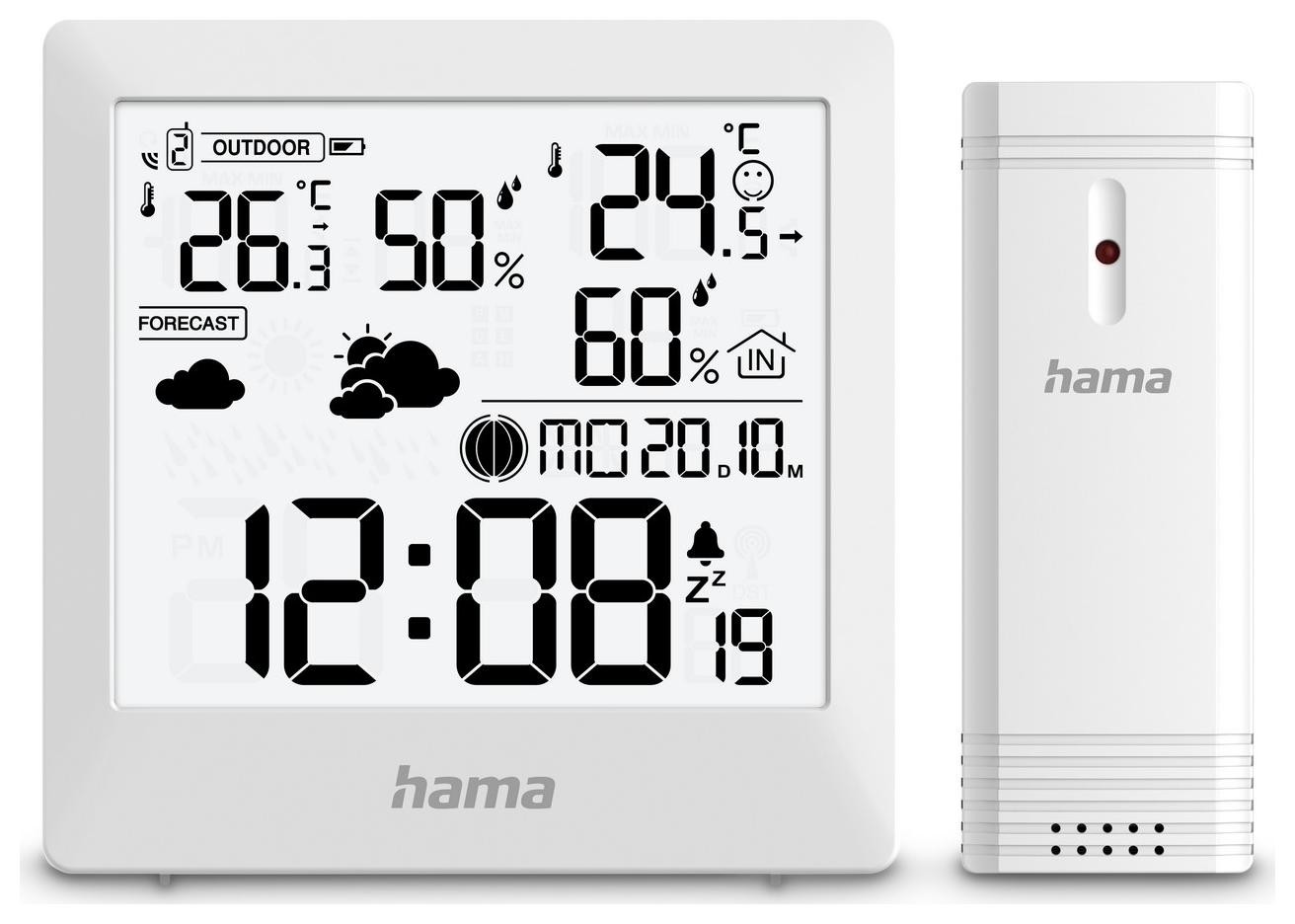 Hama stacja pogody ''Palawan'' termometr higrometr biała
