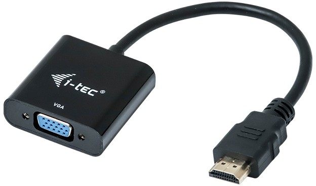 i-tec HDMI do VGA Adapter kablowy, FULL HD 1920x1080/60 Hz, 15 cm kabel, pozłacana końcówka HDMI