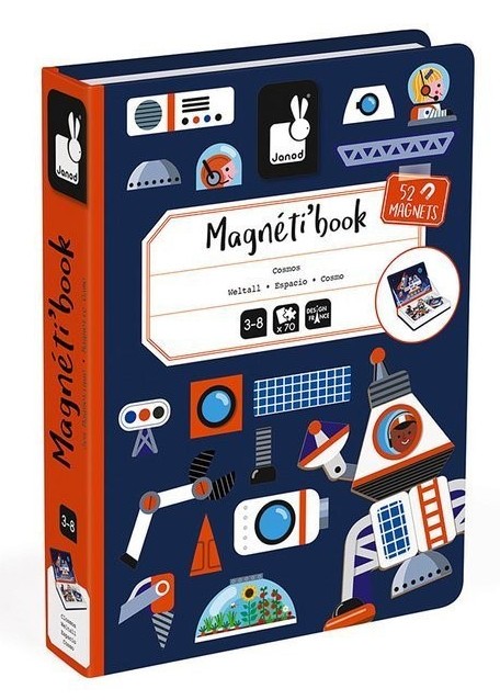 Zabawka edukacyjna,zabawki magnetyczne Janod Magnetibook Kosmos