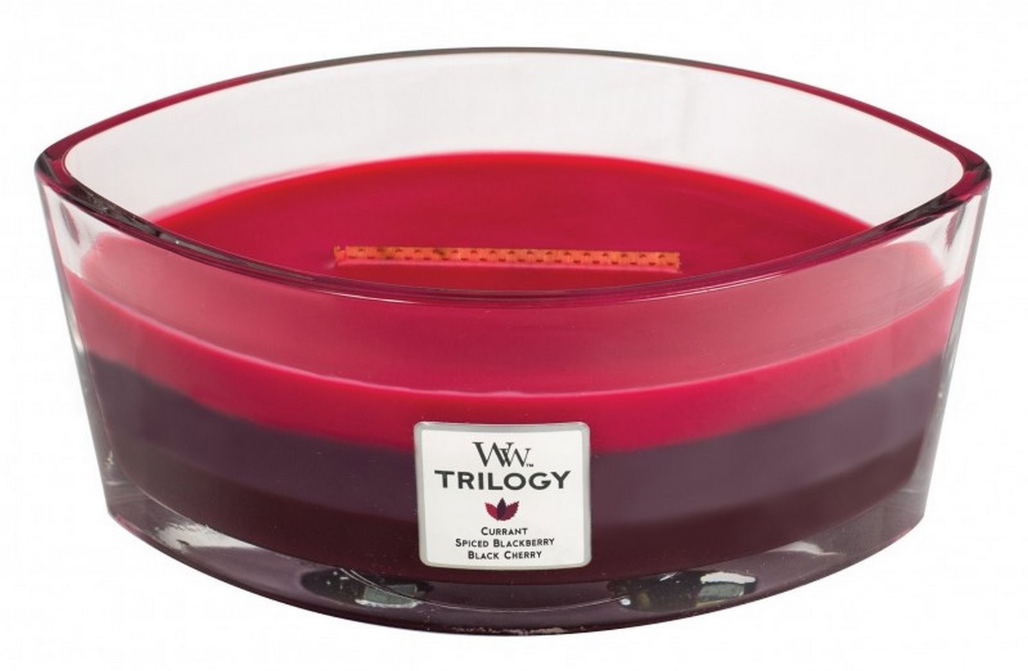 Świeczka elipsa WoodWick Trilogy Sun-Ripened Berries Elipsa 453,6g