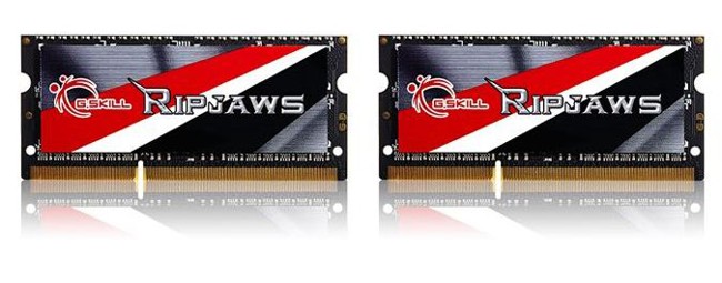G.SKILL Ripjaws 16GB [2x8GB 1600MHz DDR3 CL9 1.35V SODIMM]