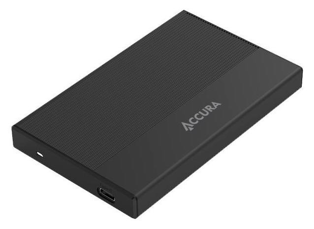 Obudowa do dysków twardych Accura 2.5 cala SATA USB-C Aluminium czarna