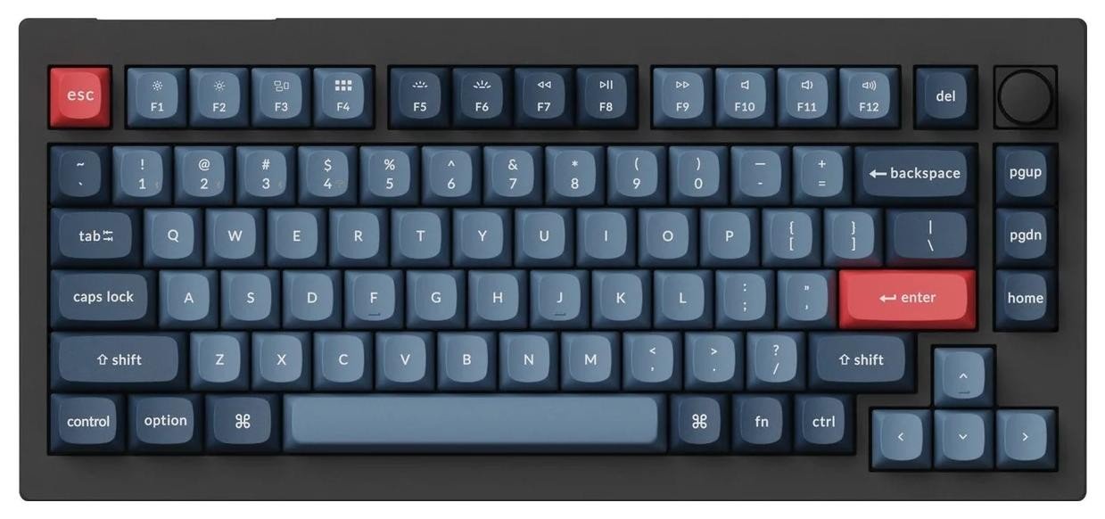 Keychron V1 MAX 75% Banana Switch Black