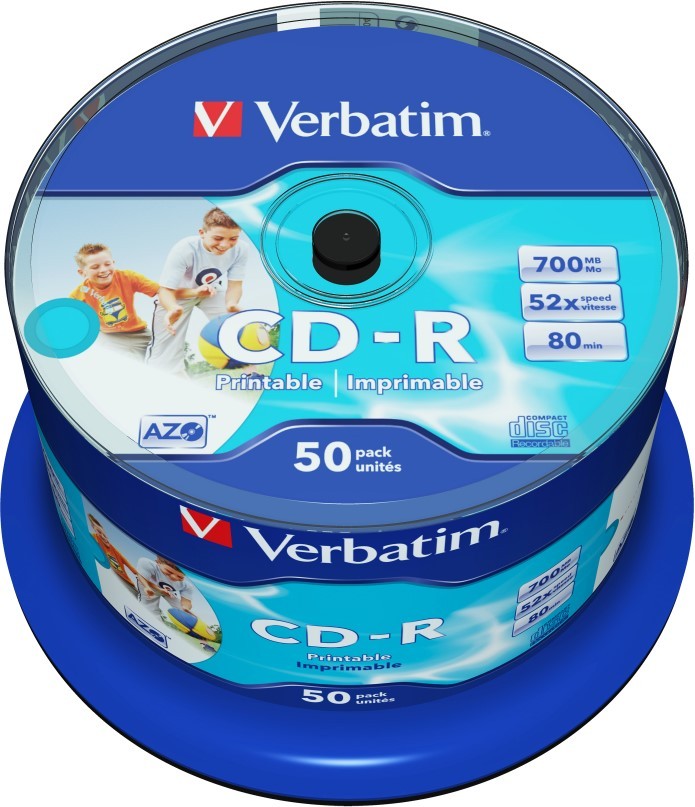 Płyta CD-R Verbatim AZO Printable No ID 50szt