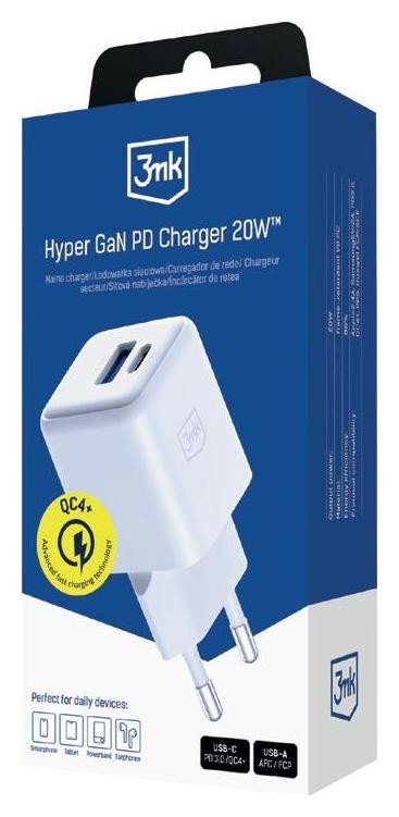 3mk Hyper GaN Charger 20W QC4+ biała