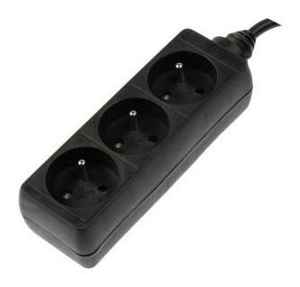 Hama Listwa Zasilająca Standard 3 gniazda, 1,5m, bez włącznika, czarna