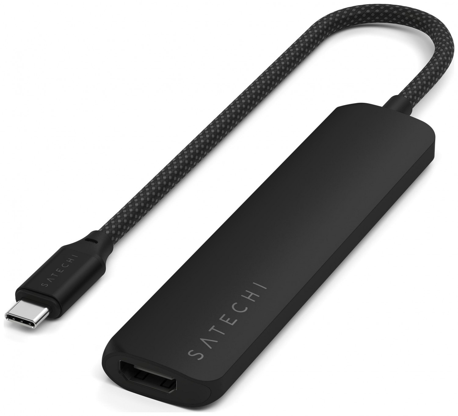 Satechi 6-w-1 USB-C Slim Multiport USB-C (USB-C, 2x USB-A, 4K HDMI, czytnik kart micro/SD) (czarny)