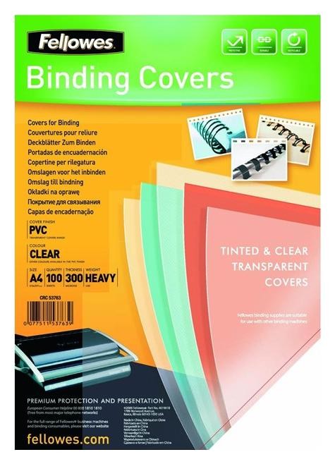 Fellowes Okładki przezrocz. A4 (180 mikr) 100 szt.