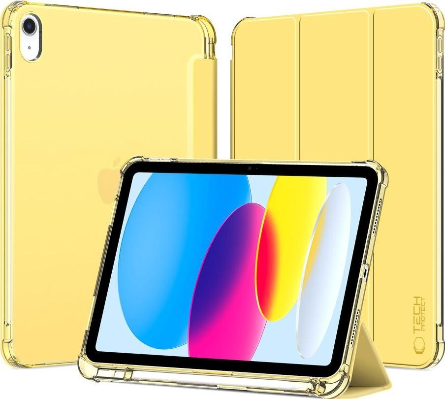 Etui z klapką Tech-Protect SmartCase Pen Hybrid do iPad 10.9” 10 / 2022 / 11” 11 / 2025 żółty
