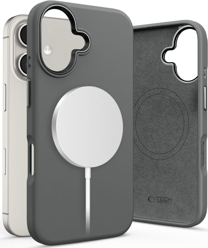 Etui typu plecki Tech-Protect Silicone Pure MagSafe iPhone 16 szary