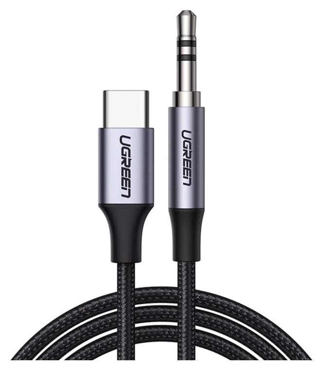 UGREEN miniJack 3.5mm AUX - USB-C 1m szary