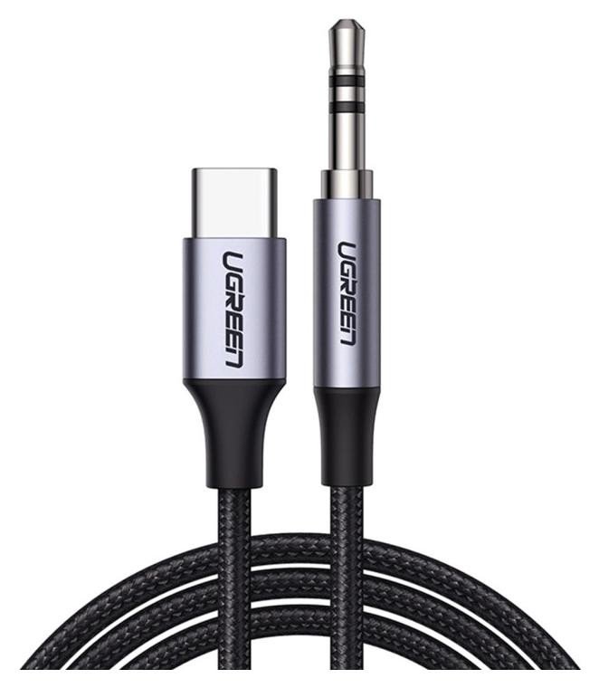 UGREEN miniJack 3.5mm AUX - USB-C 1m szary