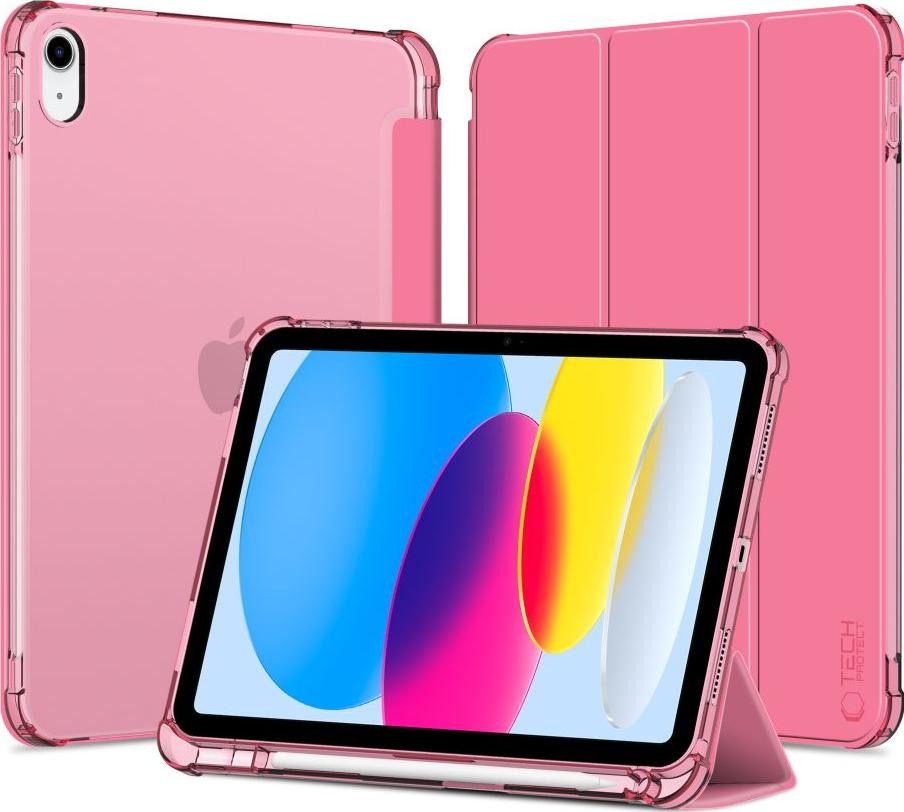 Etui z klapką Tech-Protect SmartCase Pen Hybrid do iPad 10.9 10 / 2022 / 11” 11 / 2025 różowy