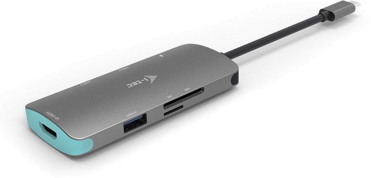 i-tec USB-C Metal Nano Docking Station 1x HDMI 4K czytnik kart Power Delivery 60W kompatybilna z Thunderbolt 3