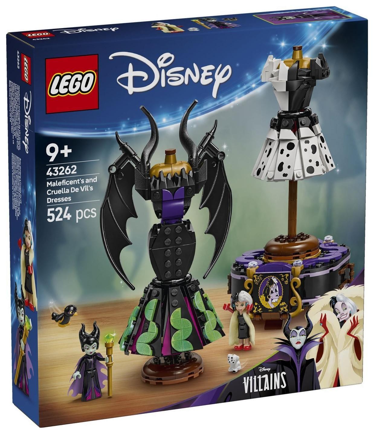 Klocki konstrukcyjne LEGO Disney 43262 Suknie Diaboliny i Cruelli De Mon