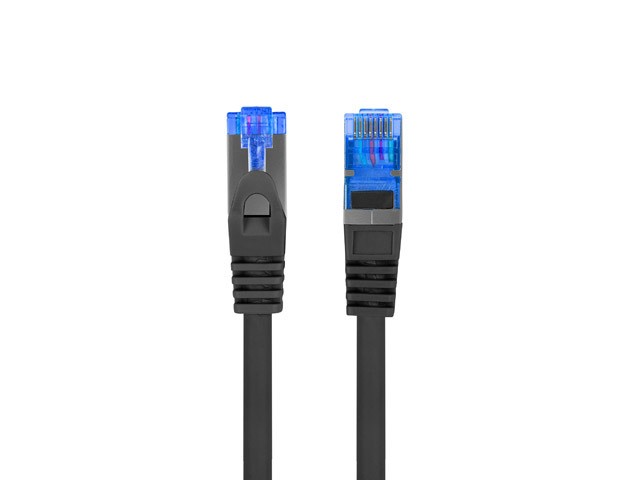 Patchcord kat.6A S/FTP LSZH CCA 1,5m czarny Fluke Passed Lanberg