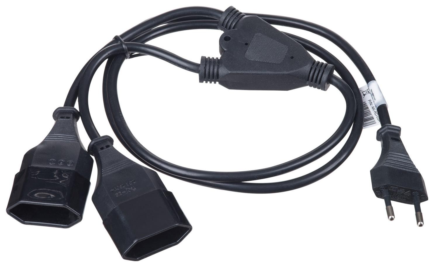 Akyga AK-RD-05A rozdzielacz CCA Europlug Typ C / 2x CEE 7/16 1.2 m