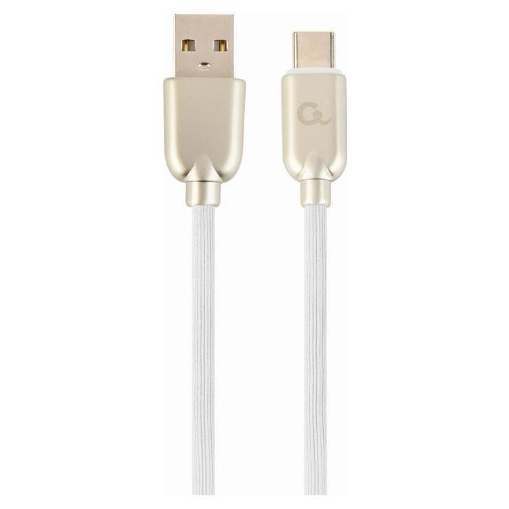Gembird USB 2.0 - USB-C (AM/CM) 2m oplot gumowy biały