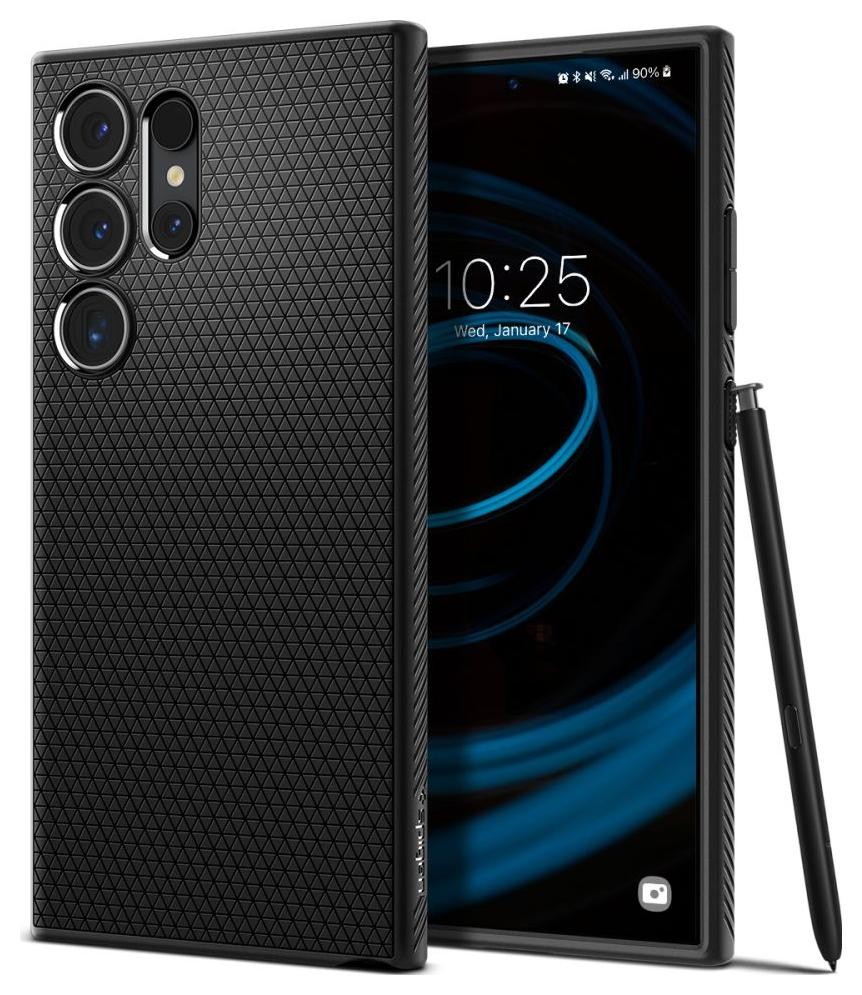 Etui typu plecki Spigen Liquid Air do Samsung Galaxy S24 Ultra Matte czarny