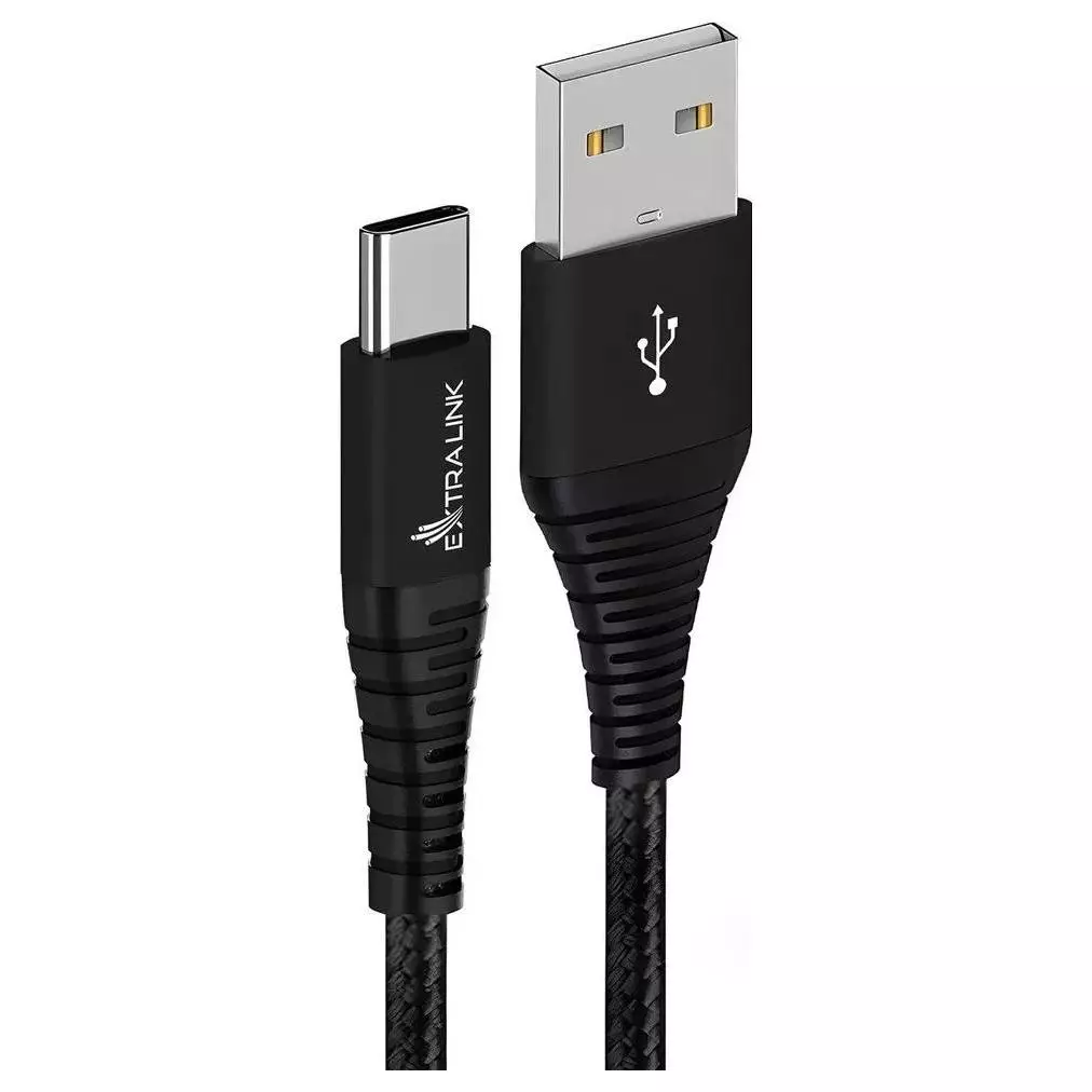 Extralink Smart Life Braided 15W USB Type-A to Type-C 2m 5V 3A czarny