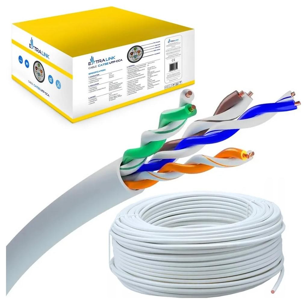 Extralink CAT5E UTP (U/UTP) V2 Wewnętrzny | Kabel sieciowy skrętka | 305M