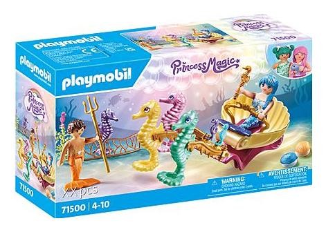 Klocki konstrukcyjne Playmobil Princess Magic 71500 Podwodni mieszkańcy z powozem koników morskich