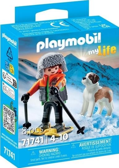 Klocki konstrukcyjne Playmobil My Life 71741 Narciarz z bernardynem