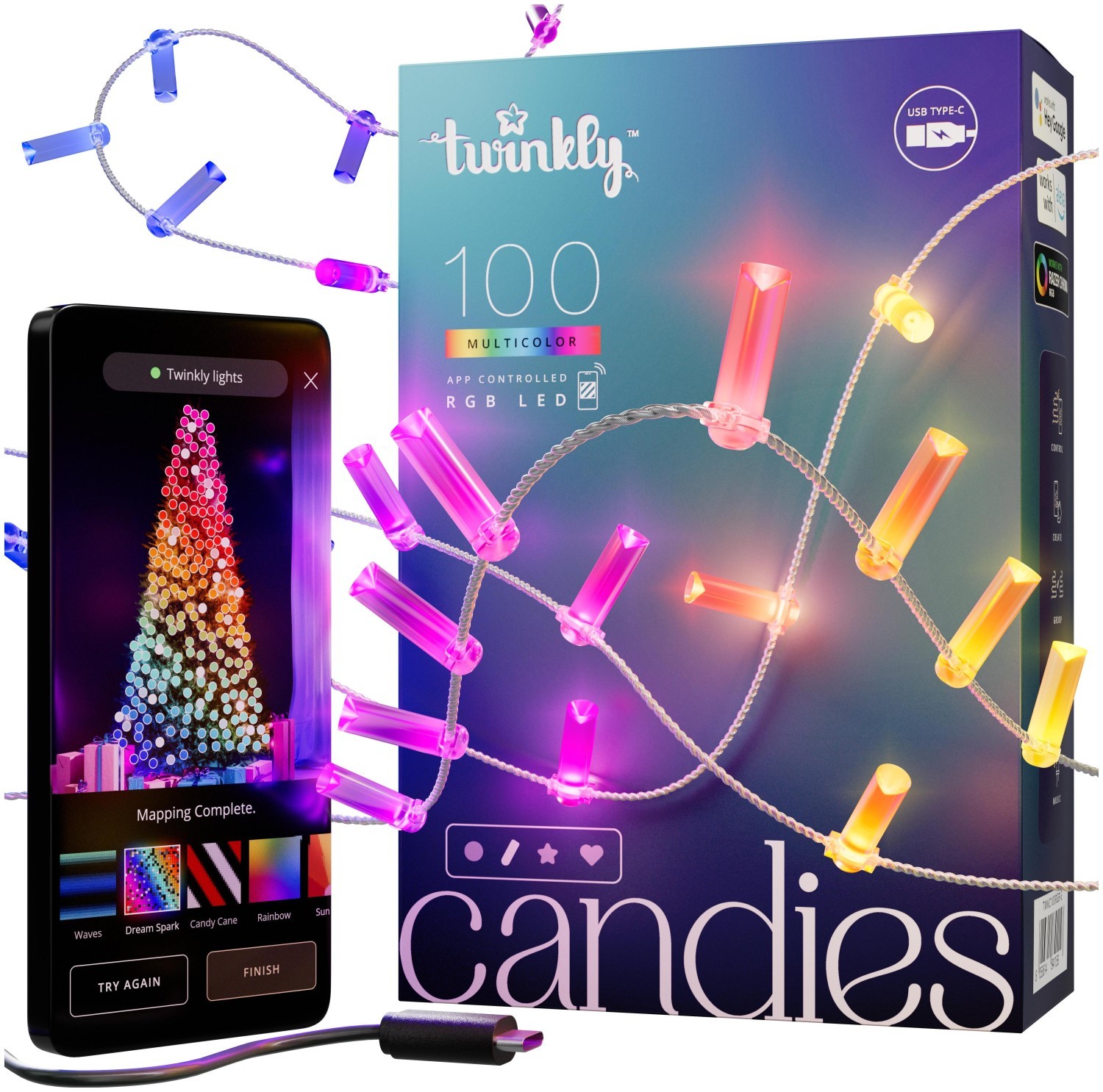 Twinkly Candies LED TWKC100RGB-T