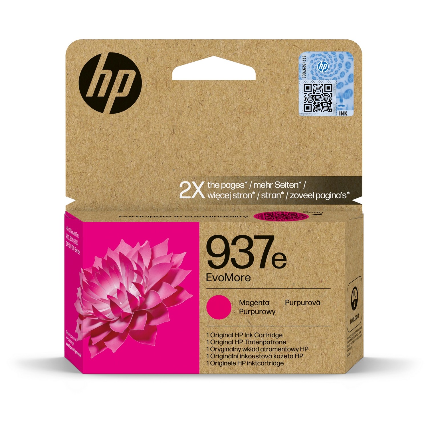 Oryginał HP No. 937 purpurowy Instant Ink EVOMORE