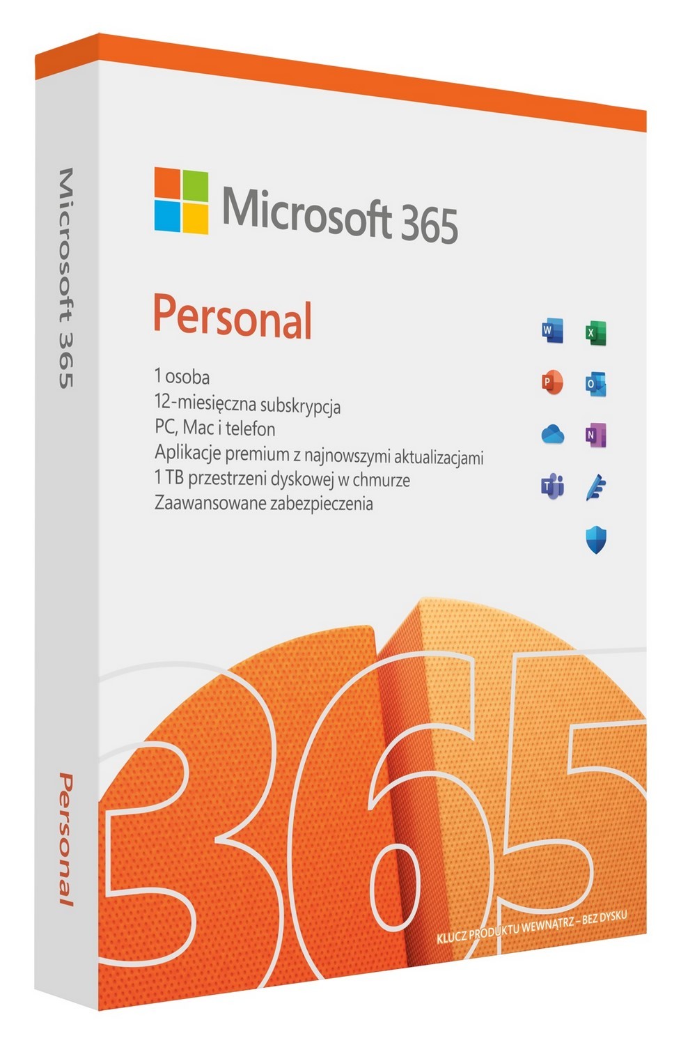 Programy i pakiety biurowe Microsoft 365 Personal + Copilot PL - licencja na rok