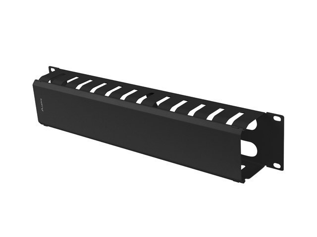 Akcesoria do szaf Lanberg Organizer Kabli 19''2U z zaślepką typ A czarny