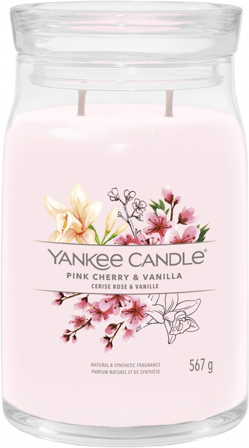 Świeczka duża Yankee Candle Signature Pink Cherry & Vanilla Świeca Duża 567g