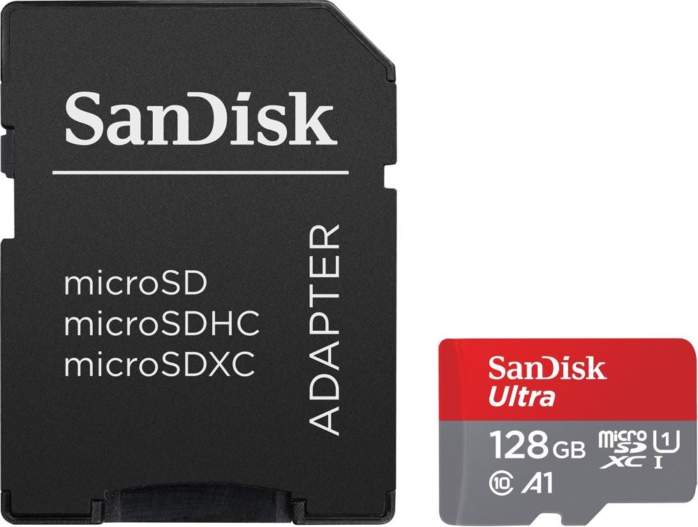 SanDisk Ultra microSDXC 128GB Android 140MB/s A1 UHS-I + Adapter