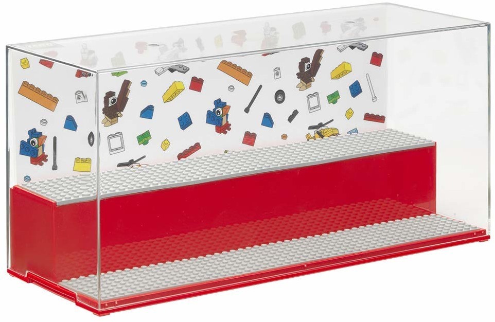 Lego Play & Display Case Classic Gablotka z platformą czerwona