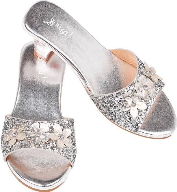 Klapki Souza! Pantofelki na Obcasie Mariona rozm. 30/31 srebrny