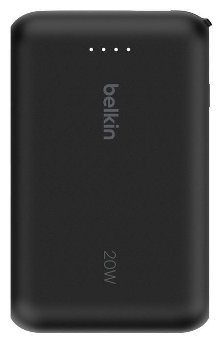 Belkin 10 000 mAh 20W wbudowany kabel USB-C czarny