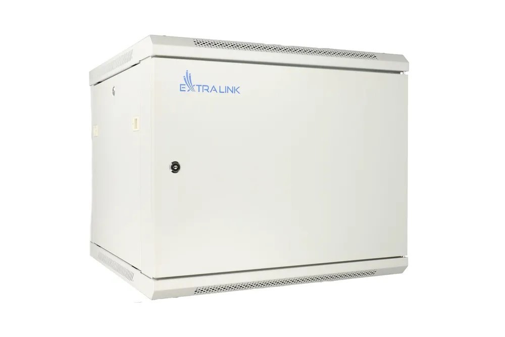 Szafa rack 19" Extralink EX.12974-12U 600x450 ASP Szara | Szafa rack | montowana na ścianie, drzwi blaszane pełne