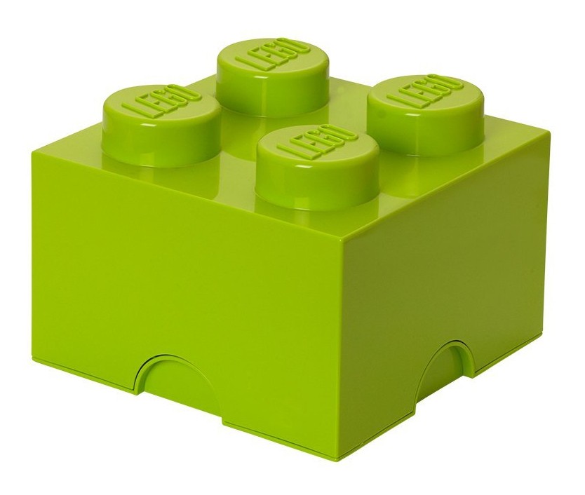 Pudełko na klocki Lego Storage Brick 4 jasnozielony