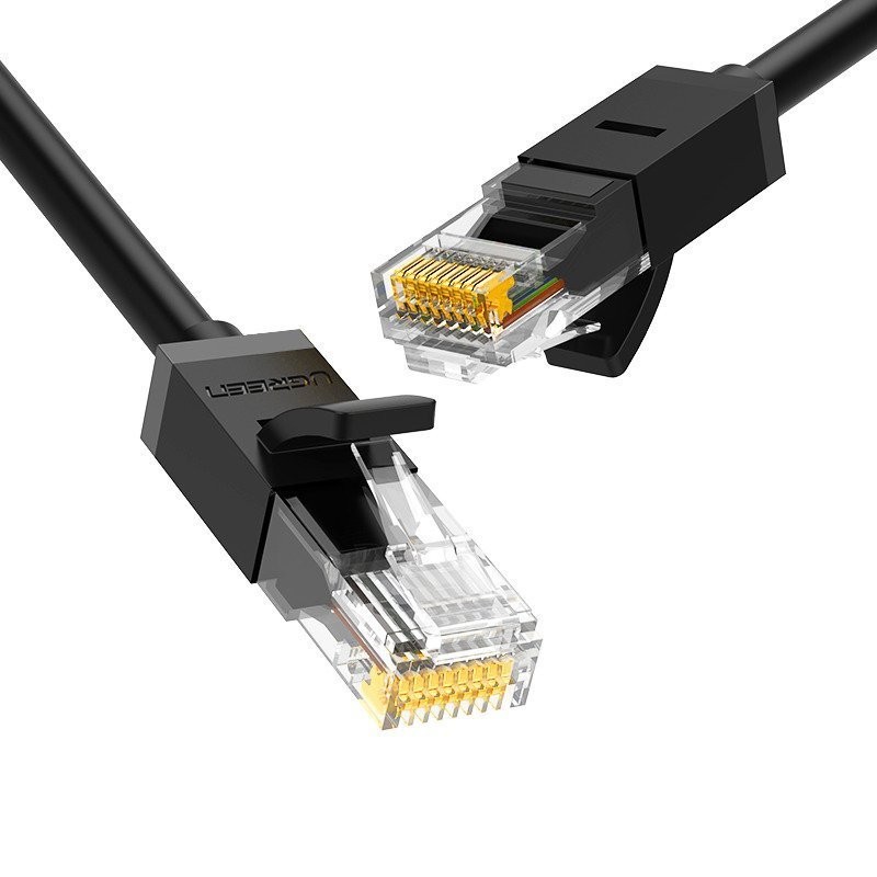Ugreen Ethernet RJ45, Cat.6, UTP, 5m czarny, pozłacane końcówki