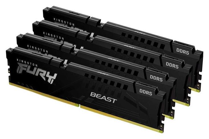 Kingston Fury Beast Black 128GB [4x32GB 5200MHz DDR5 CL40 DIMM]