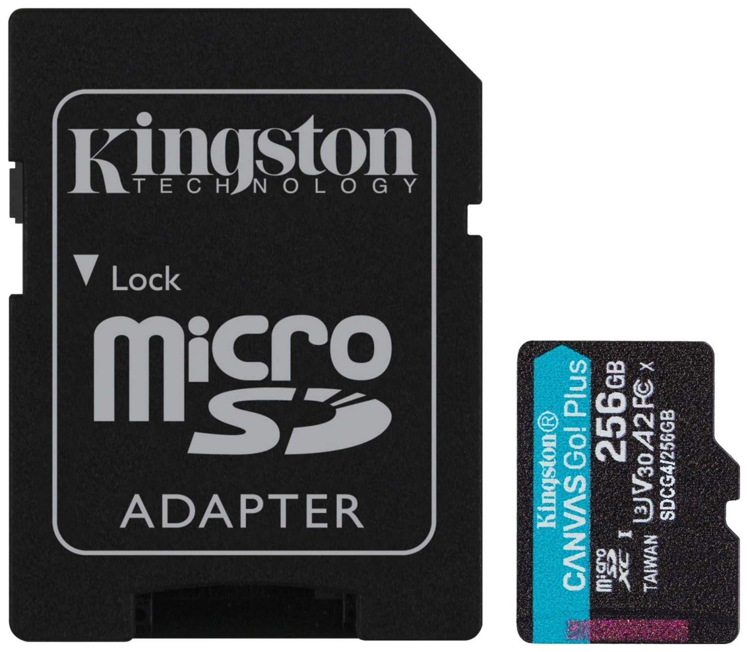 Kingston microSDXC Canvas Go! Plus Gen4 256GB A2 U3 V30 + adapter