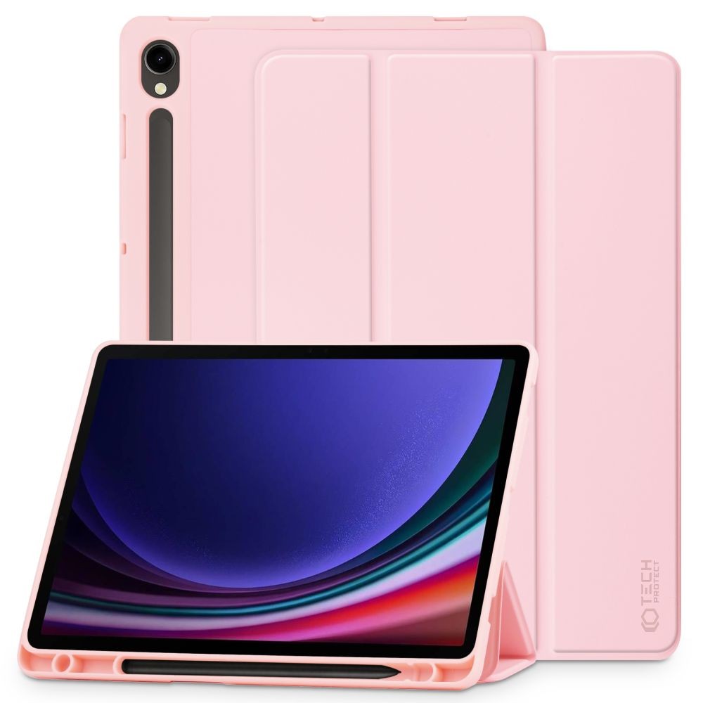 Etui z klapką Tech-Protect SC Pen do Samsung Galaxy Tab S9 / S9 FE / S10 FE / S10 Lite różowy