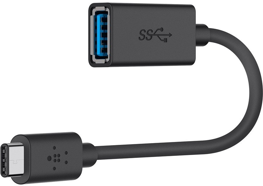Belkin F2CU036BTBLK USB-C - USB-A 0.14m czarny M/F