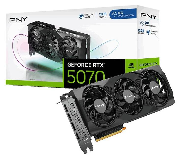 PNY GeForce RTX 5070 Triple Fan 12GB OC DLSS 4